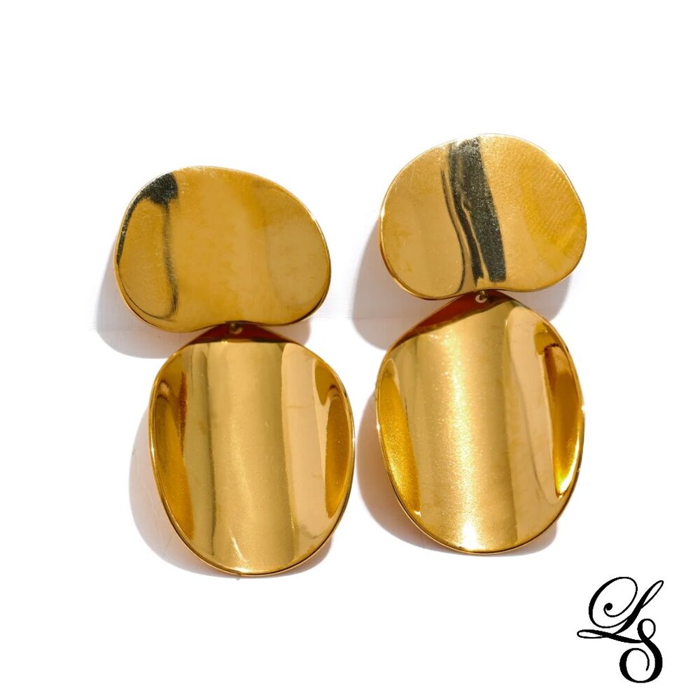 🌟New 18K Gold Geometric Drop Earrings 🌟
